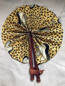 Leather fan and wax kitina