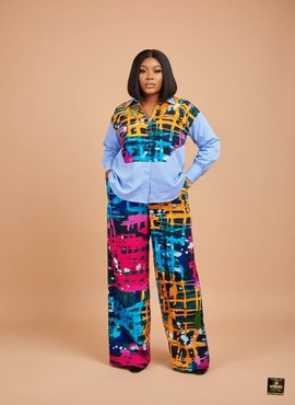 Adire &amp; Cotton Two-Piece Set