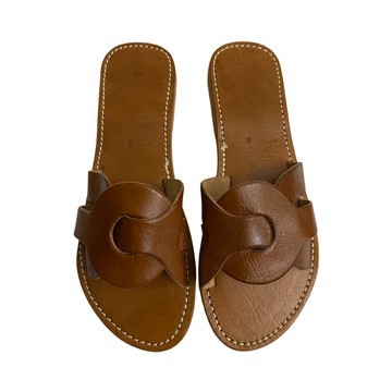 Sandale en cuir véritable haute qualité fait main mode femme