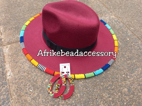 Fedora hats, beade fedora, African fedora