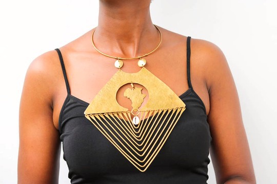 African Brass necklace, Choker Necklace, Christmas gift for her, Moms gift, One size fits all