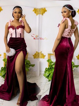 Robe de soirée longue en velours, robe corset, robes de mariée, robes de bal
