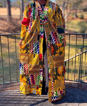 African Print Ankara Oversized Patchwork Duster Blazer Cardigan