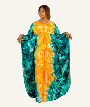 Long boubou dress| Rich Aunty Dress | Fabric Painting Dress| Tie and Dye Gown| Gifts For Her