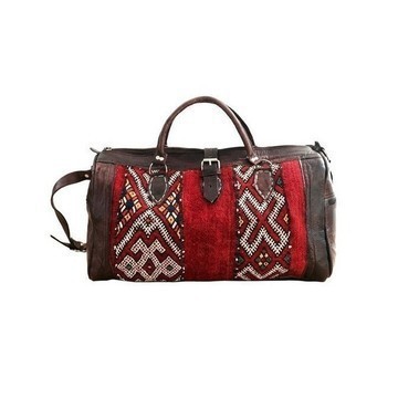 Genuine Leather Travel Bag Handmade in Morocco