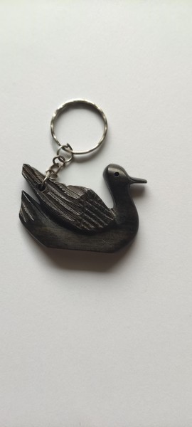 Porte-clés sculpté à la main bois ébène - porte clefs
