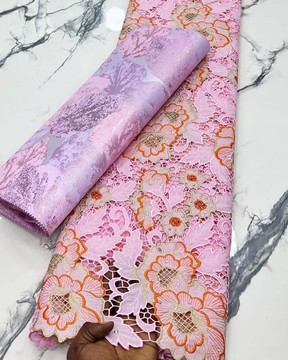Dentelle pour femmes, dentelle en mousseline de soie suisse, tissu en dentelle 5 yards