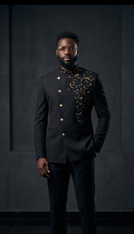 Embroidered men's suit