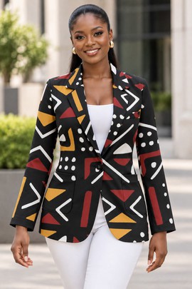Robe midi à col en V et manches courtes pour femme en imprimé africain | Robe midi en imprimé africain | Bynelo
