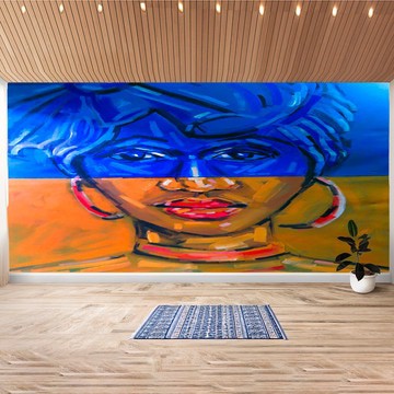 African Woman Art Tribal Wall Sticker