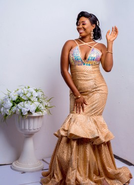 robe de bal sirène à col en v profond, robe de bal de femmes africaines, robes de mariée