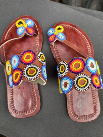 Masai sandals, Beaded sandals, Female sandals, African sandals