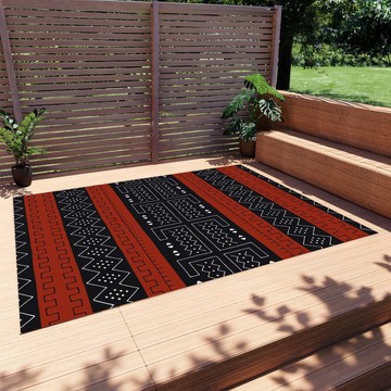 Tribal Print Area Rug Outdoor African Carpet (LARGER SIZES AVAILABLE)