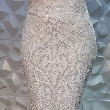 Tissu en dentelle perlée 5 yards