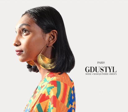 KRYS golden Fulani earrings