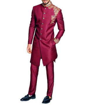Embroidered jacket men's  Embroidered suit jacket two pieces men's African Kaftan