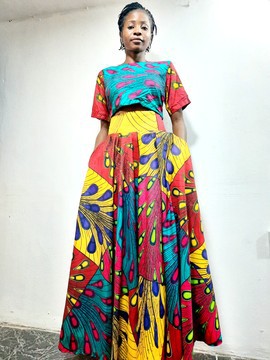 Ankara skirt and crop top, ankara  maxi skit,  ankara  crop top