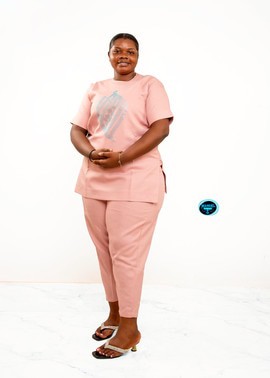 Manuel Fashion Peach Graphic Danshiki Set