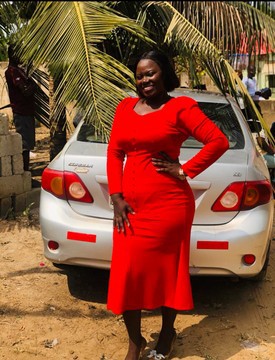 Robe africaine mi-longue pour femme