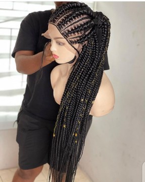 Arewa full lace braided wig