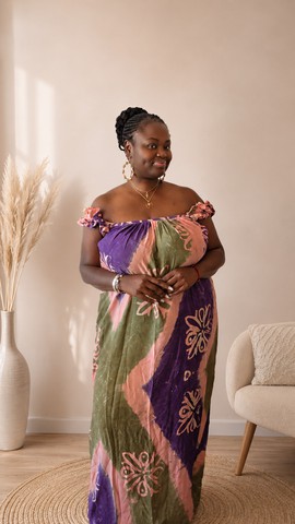 Robe en coton batik