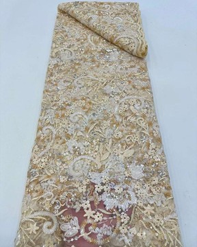 Beaded lace, fabric for wedding, lace for wedding dress, lace   (5 yards )