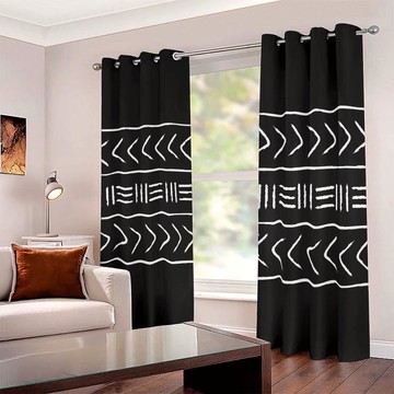 Cultural Unique Bath Mat White and Black Bathroom Rug (LARGER SIZES AVAILABLE)