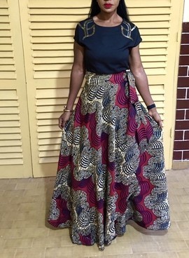 Long wrap skirt