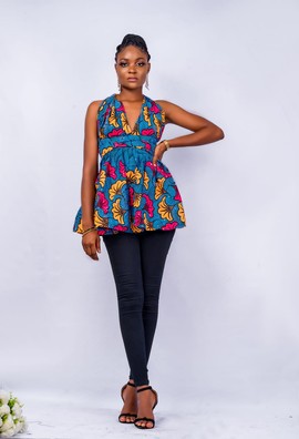 African Print Peplum Top for women (Ankara)