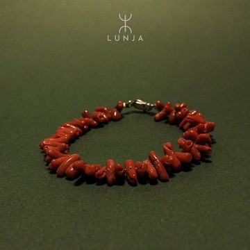 Raw Red Coral Bracelet