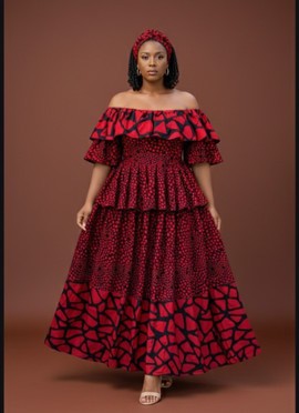Vibrant Off-Shoulder Maxi Dress