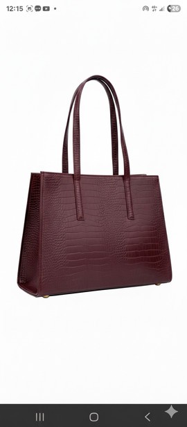 Sac cabas minimaliste chic bordeaux