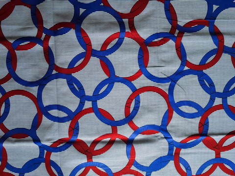 African wax fabric Ankara fabric printed wax Olympic games pattern