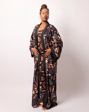 Kimono fluide mousseline  “Reine Kassa”