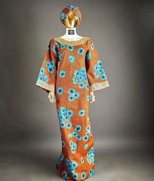 African Embroidered Kaftan/ Vlisco Super wax/ African Boubou/ Ankara Bubu Kaftan