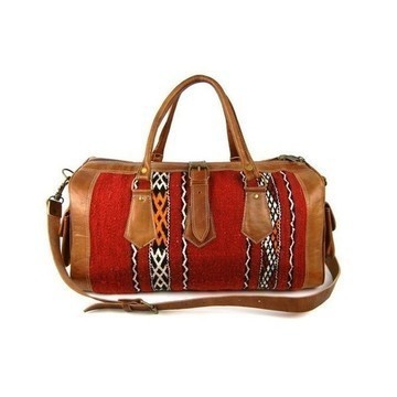 Genuine Leather Travel Bag Handmade in Morocco