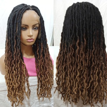 Locs boho 12 pouces, faux locs, locs froissés, locs ondulés couleur noir