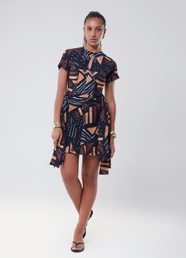 African print Smock dress, Smokey bodycon ankara dress, Elastic dress b - ANKA African print Smock dress, Smokey bodycon ankara dress, Elastic dress b - ANKA