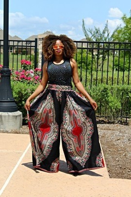 AMONA  AFRICAN PRINT DASHIKI PANTS