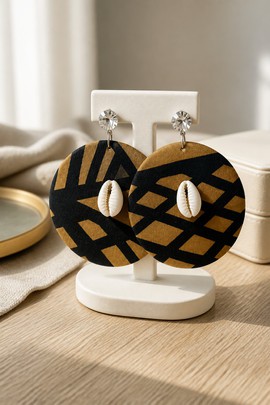Boucle s d’oreilles Cauri Bohème