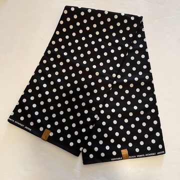 Black and White Polka-dot Print Cotton Fabric - By the Yard