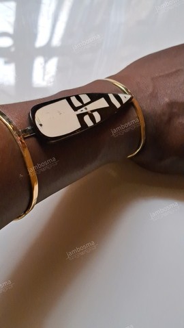 Manchette en laiton, manchette en laiton africaine, bracelet de déclaration