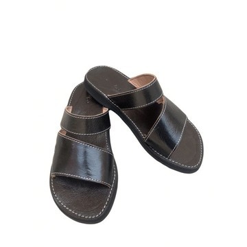 Very high quality men's fashion brown real leather sandal