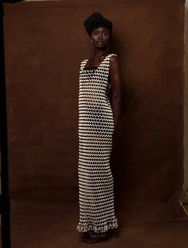 Robe longue Ara ornée de perles