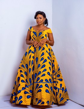Robe de bal de femmes africaines, robe maxi ankara, robe africaine pour le bal, robe de mariée Ankara