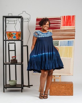 Robe Maasaï bleu