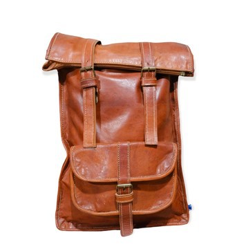 100% handmade high quality genuine leather backpack.