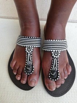 African Masai sandals, Beaded sandals, Beach Sandals, Women Sandals, Leather sandals, Boho sandals