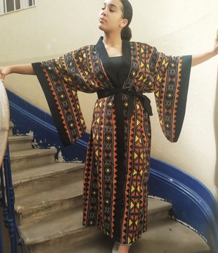 Maxi kimono inspiration Bogolan