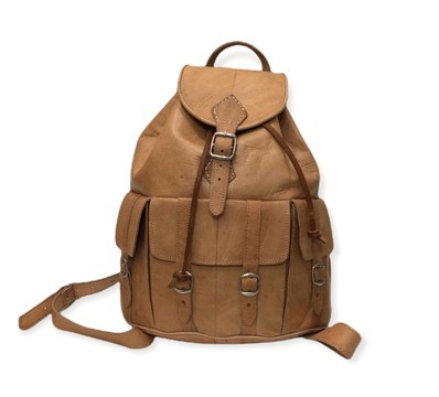 100% handmade high quality genuine leather backpack.